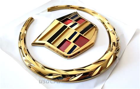 Gold Cadillac Front Grille 6 Emblem Hood Badge Logo | Etsy