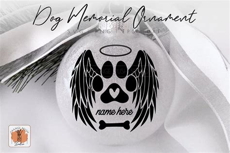 Dog Paw Christmas Memorial Ornament SVG Grafik Von Orange Brush Studio · Creative Fabrica