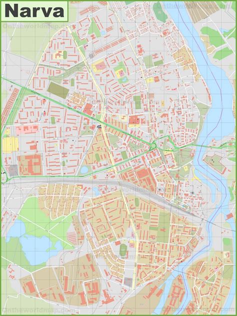 Large detailed map of Narva - Ontheworldmap.com