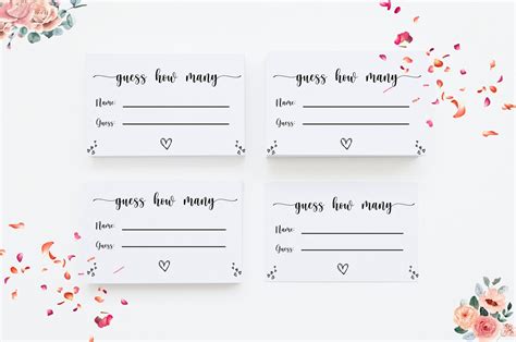 Guessing Game Cards Guess How Many Game Cards Printable - Etsy