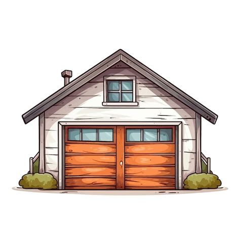 Premium Vector | Hand drawn Garage cartoon vector illustration clipart ...