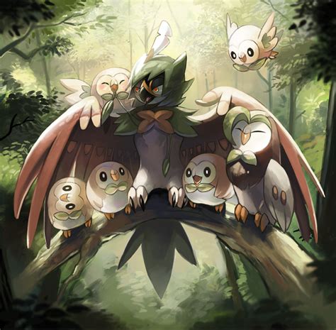 Rowlet, Dartrix, and Decidueye Pokemon Fan Art, Decidueye Pokemon, Pokemon Kunst, Pokemon Teams ...