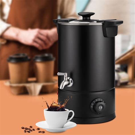 Commercial Coffee Urn, 30 Cup Stainless Steel Percolate Coffee Pot with Hot Water Beverage ...