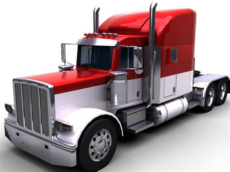 3D model Simple Semi Truck VR / AR / low-poly | CGTrader