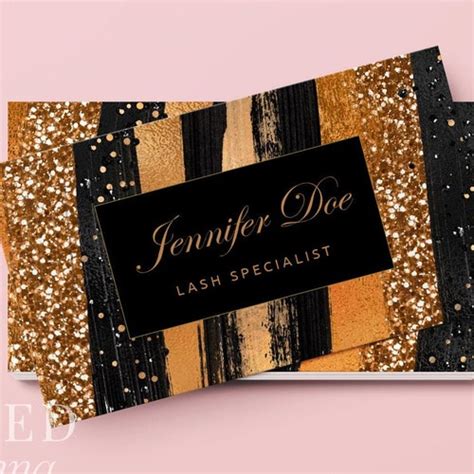 Gold Glitter Business Card Design Printable Business Card - Etsy