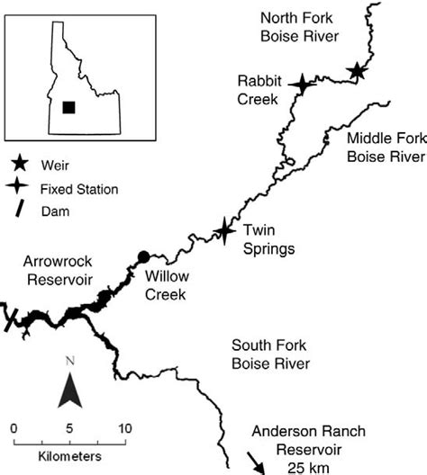 —Map of the Boise River basin, Idaho, showing the locations of ...