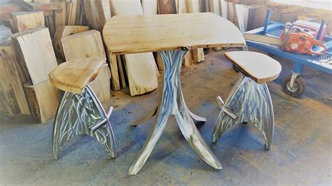 How-to Create Modern-Rustic Metal-Art Furniture - Log Furniture How To