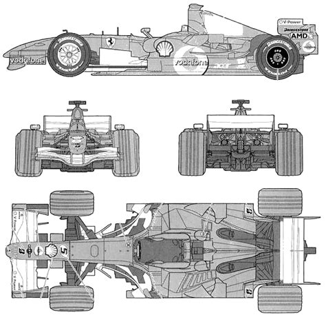 2006 Ferrari 248 F1 GP Formula blueprints free - Outlines