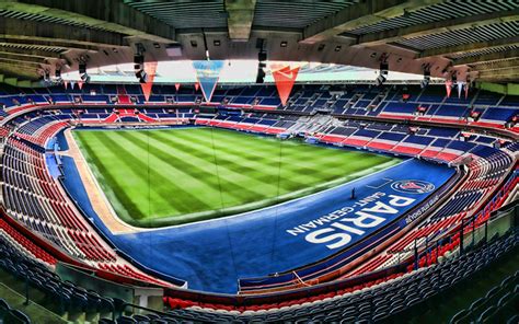 Download wallpapers Parc des Princes, HDR, empty stadium, Stade des Lumieres, Paris Saint ...