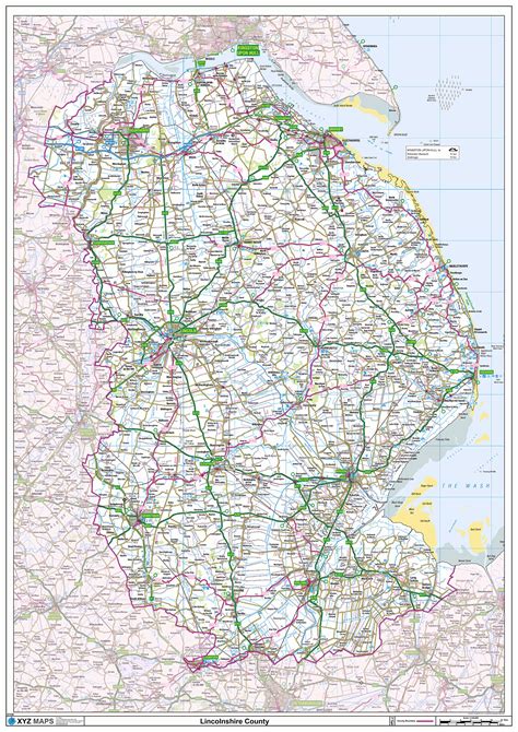 Lincolnshire County Map : XYZ Maps