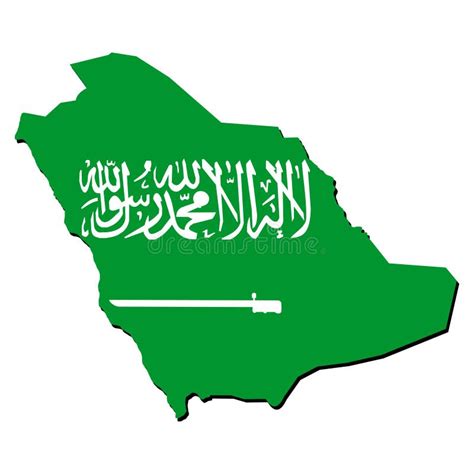 Saudi Arabia Map With Flag