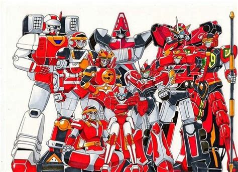 Red Sentai Zords | Power rangers megazord, All power rangers, Power rangers