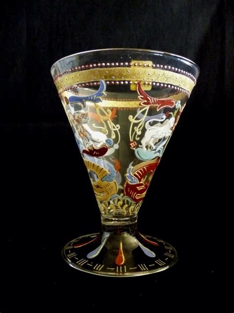 Venetian glass , 14th. Century . Artisans used special tools to achieve ...