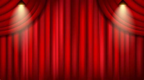 red curtains cinema theater mockup. template background with elegant ...