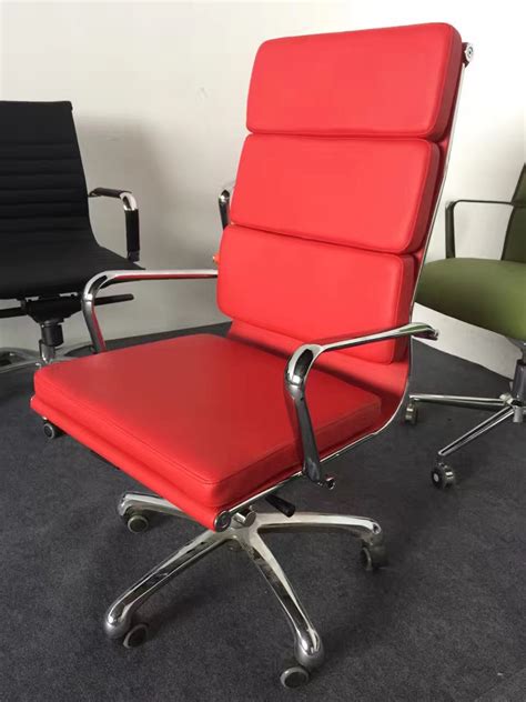 High back pu pvc red leather executive swivel office chair - Alibaba Manufacturer Ergonomic ...