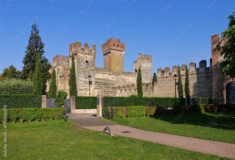 Lazise Burg - Lazise castle on Lake Garda Stock Photo | Adobe Stock