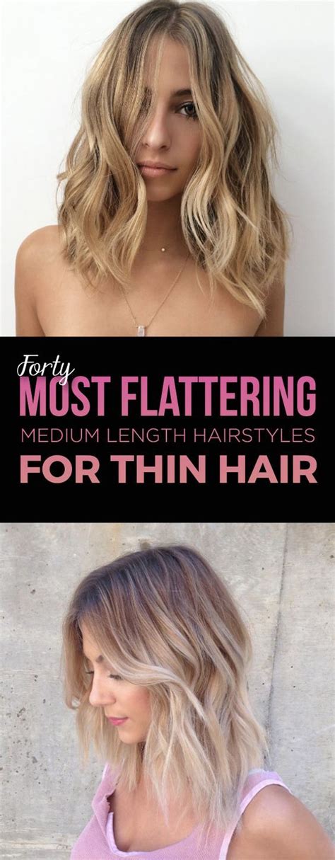 40 Most Flattering Medium Length Hairstyles for Thin Hair | Medium length hairstyles thin hair ...