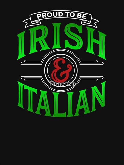 "Proud Irish Italian Heritage Vintage Design" Women's Fitted V-Neck T-Shirt by Punchzip | Redbubble