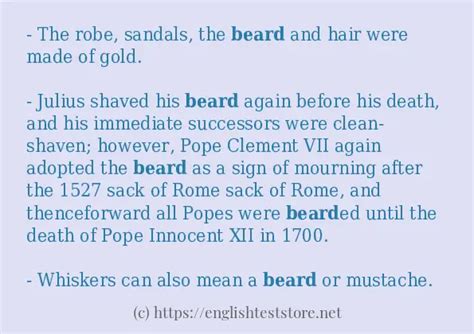 "beard" - sentence examples - EnglishTestStore Blog