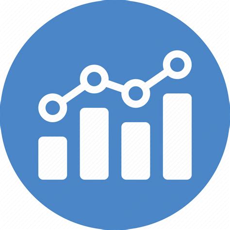 Analytics, blue, chart, circle, earnings, finance, stock market icon ...