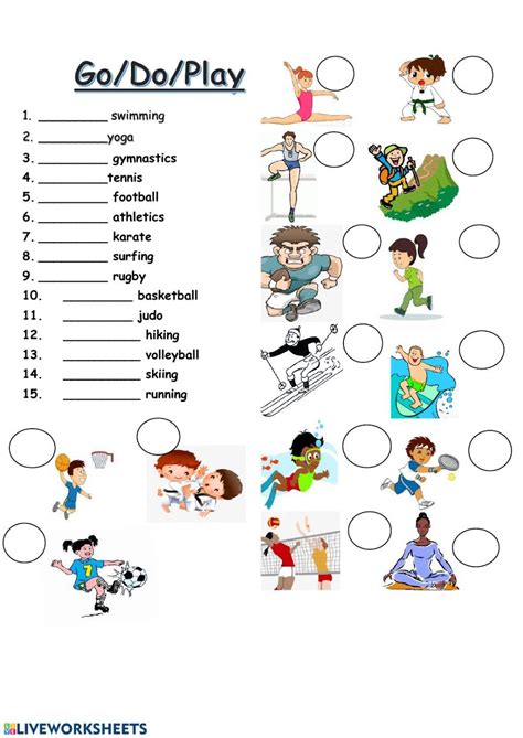 Sports - Ficha interactiva | English activities for kids, English lessons for kids, Sports ...