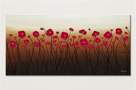 Calm Waters Abstract Painting Of Flowers Id80