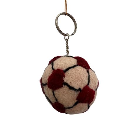 Llavero de pelota rojo y blanco | Ecoalpaca - Productos elaborados 100% ...
