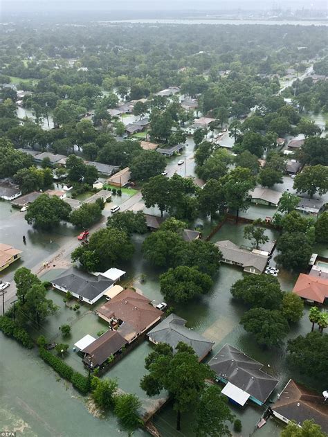 Pictures how toxic brown flood water has ravaged Texas | Daily Mail Online