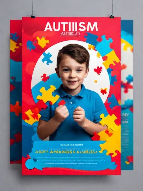 Premium Photo | Illustration of Autism Awareness Day Flyer Poster