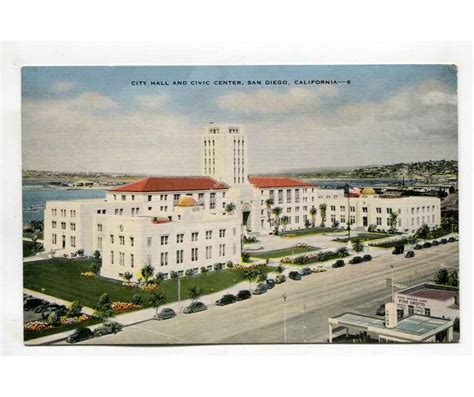 City Hall and Civic Center San Diego California postcard