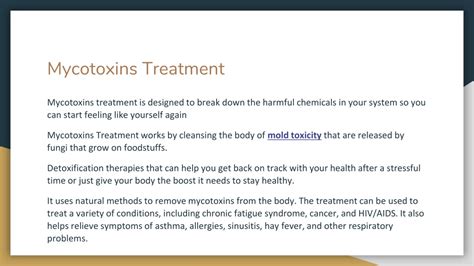 PPT - Signs of Mycotoxin - Tests, Symptoms and Treatments PowerPoint ...