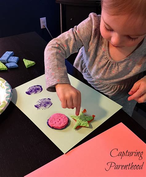 Shapes Sponge Painting • Capturing Parenthood