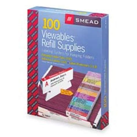 Smead Manufacturing Company SMD64910 Labeling System Supplies Kit- 100 Tabs- 112 Labels- White ...