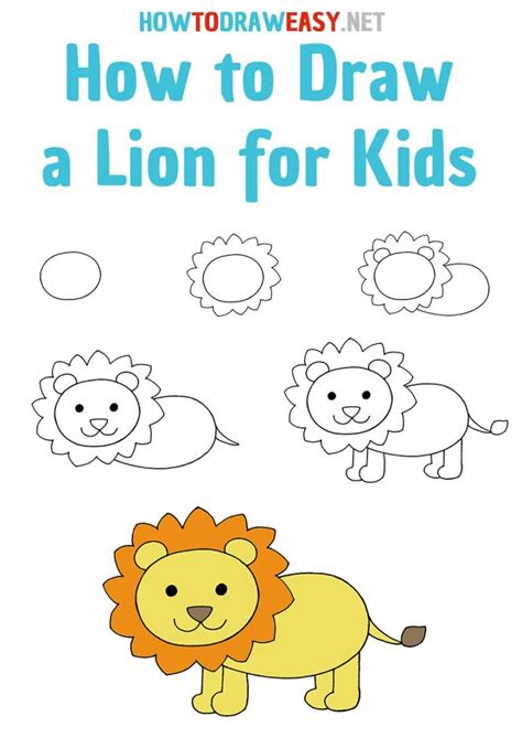 How to Draw a Lion for Kids - How to Draw Easy