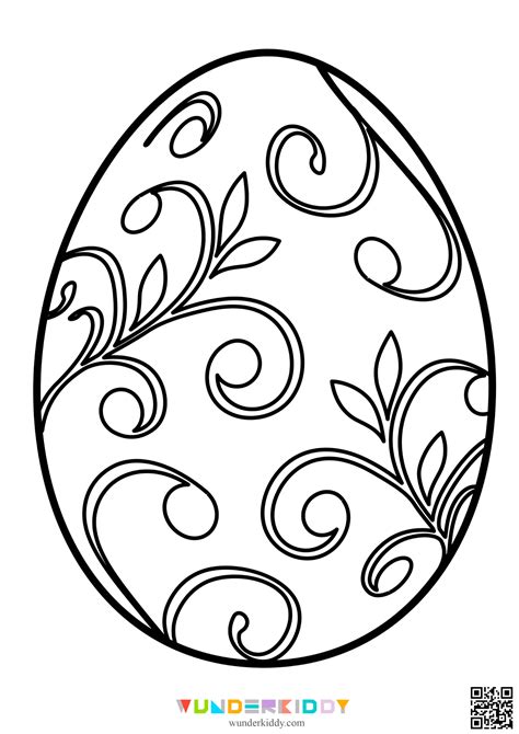 Printable Easter Egg Template and Colouring Page PDF