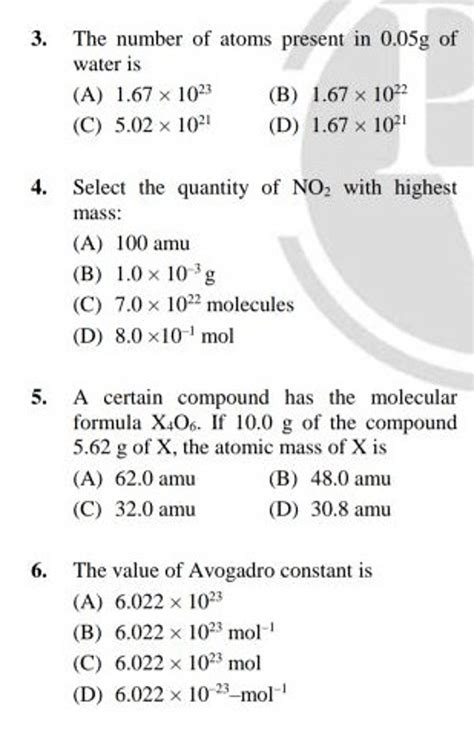 The value of Avogadro constant is | Filo