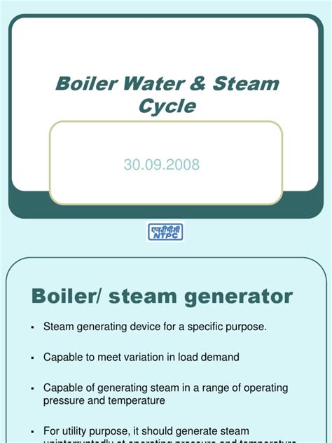 Boiler Water & Steam Cycle | Boiler | Boiling