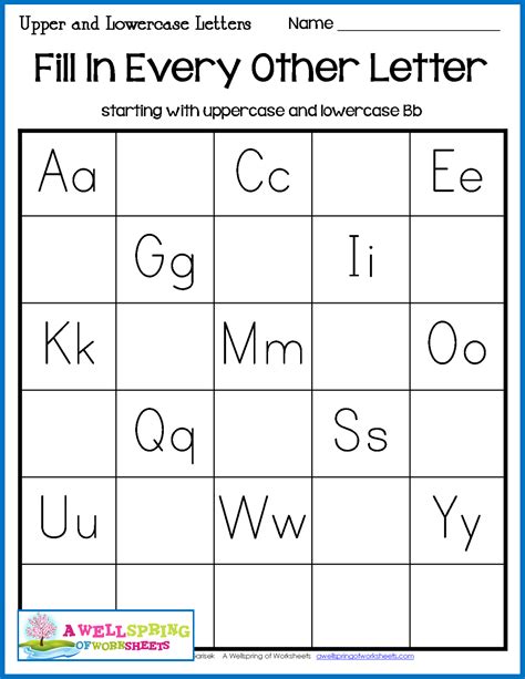 Alphabet Worksheets Fill In The Missing Letter – AlphabetWorksheetsFree.com