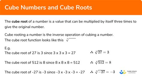 Cube Numbers and Cube Roots - GCSE Maths Guide & Examples