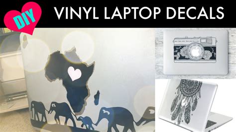 DIY Vinyl Laptop Decals With the CRICUT EXPLORE AIR - YouTube