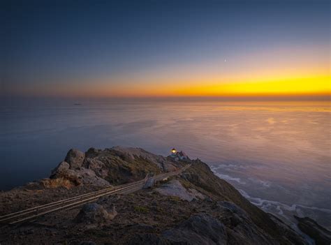 Point Reyes Lighthouse Sunset Dusk Crescent Moon Sunset Fine Art Landscape Photography Fuji ...