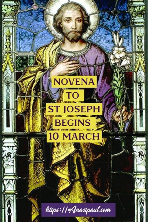 Novena for the Intercession of Saint JosephSt Joseph, we ask for your assistance in all our ...