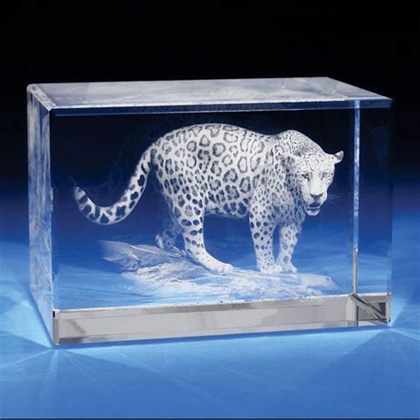 Jaguar 3D Crystal Animal Art in Crystal - Trophy manufacture in mumbai