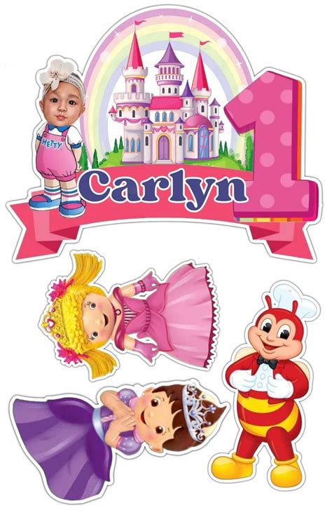 Jollibee fairyland theme cake topper | Barbie invitations, Birthday ...