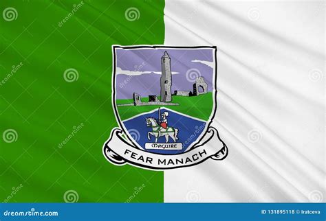 Flag of County Fermanagh in Northern Ireland Stock Illustration - Illustration of freedom ...