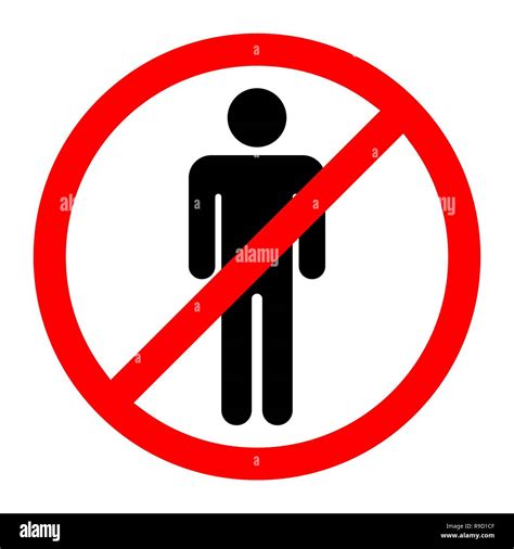 No People icon. No entry icon. Vector illustration. No Man icon Stock ...