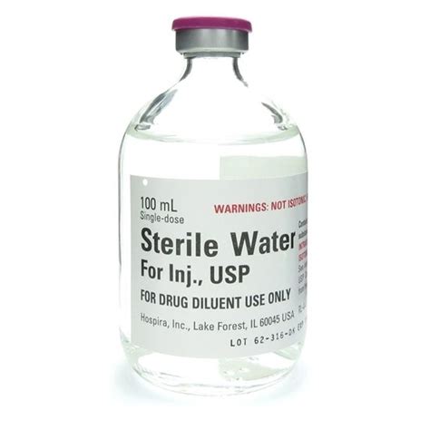 Water For Injection, Glass, SDV, 100mL Vial | McGuff Medical Products