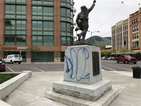 WWI Doughboy Statue Vandalized with Spray Paint