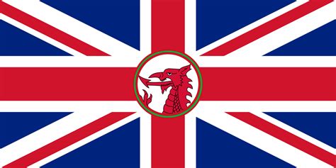 Alternate British Flag with Wales represented : r/vexillology