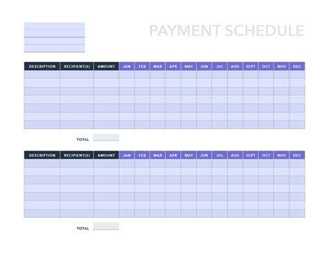 Free Payment Schedule Template Template for Excel | PDF | HubSpot